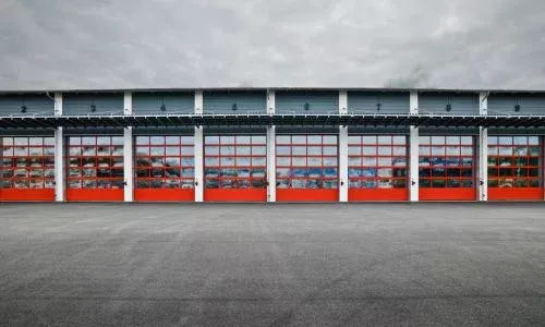 Aluminum Glass Commercial Garage Door Style