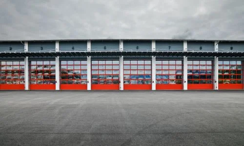 Aluminum Glass Commercial Garage Door Style